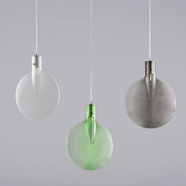 pendant light LED colored glass disc design