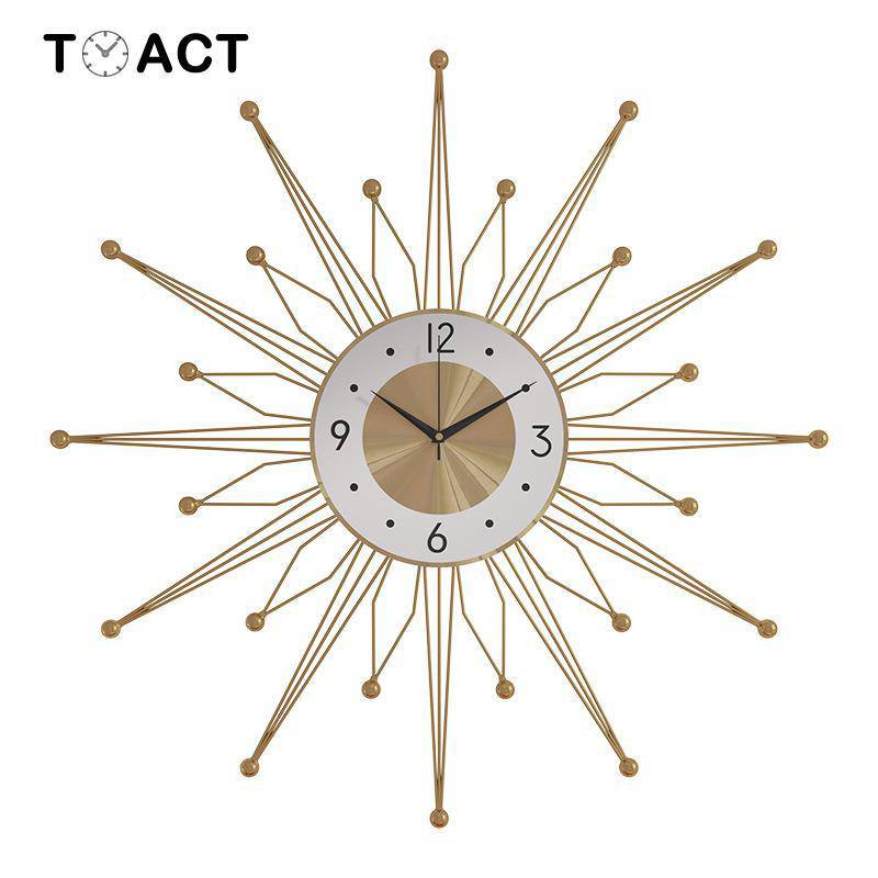Design wall clock large gold star 50cm Luxury
