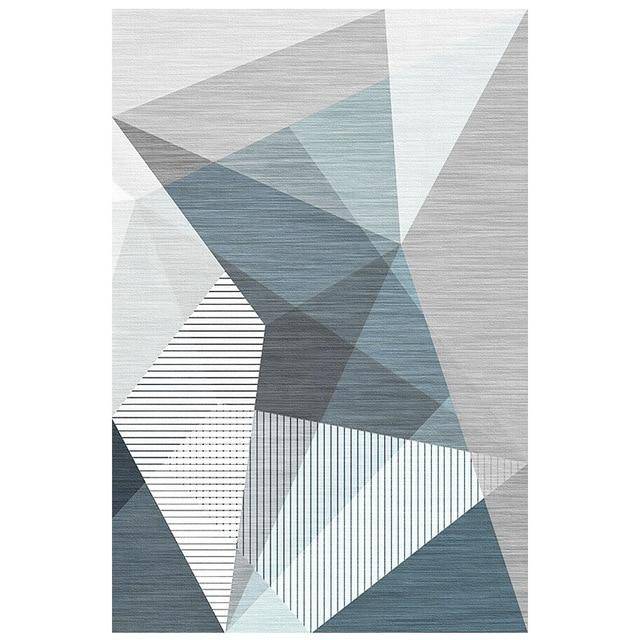 Tapis design géométrique rectangle bleu Area