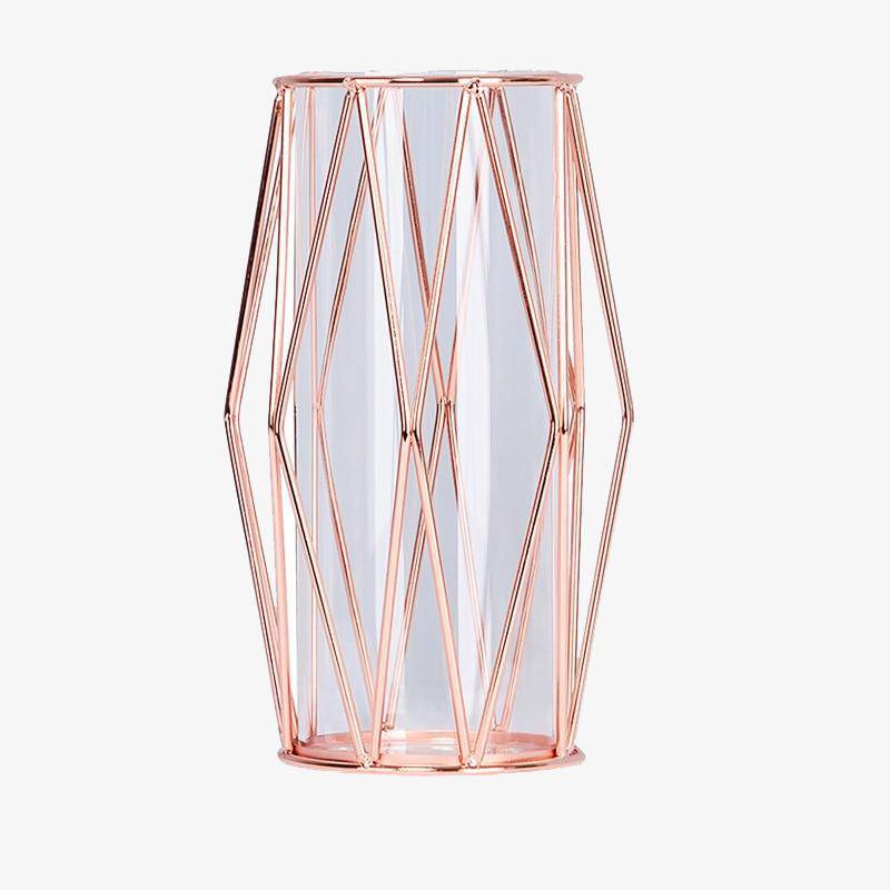 Design vase in metal and glass Wedding style