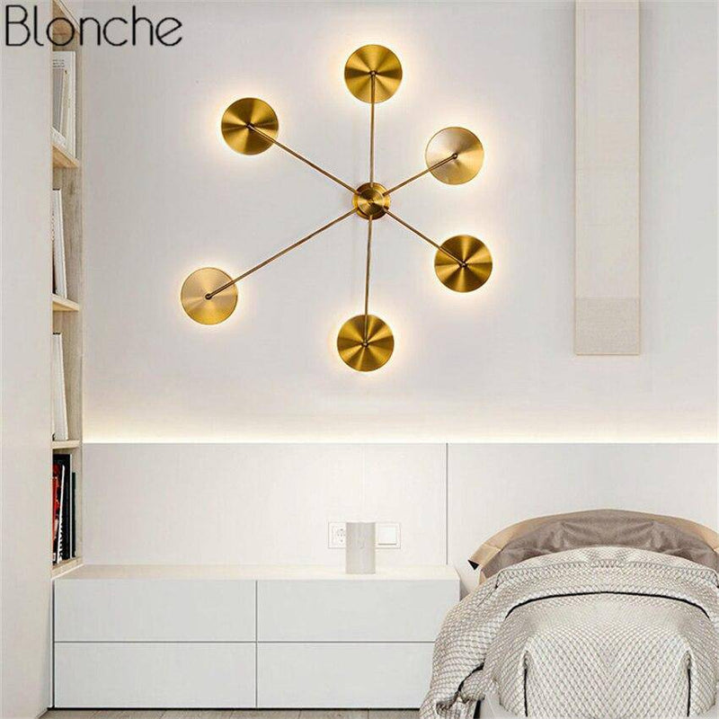 wall lamp LED wall design with 5 metal discs Loft