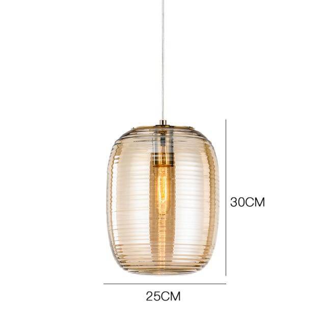 pendant light Loft LED stripe glass design