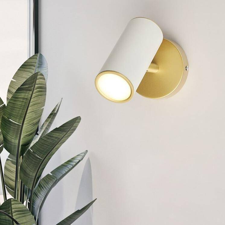 wall lamp LED wall light with Spotlight cylindrical gold metal