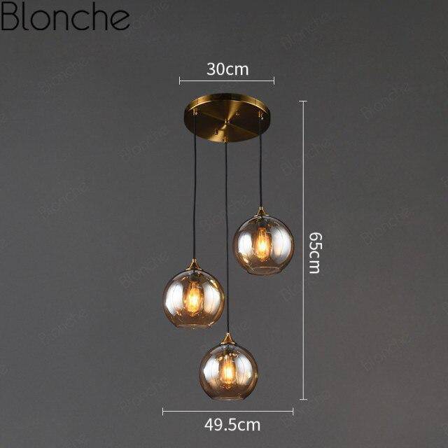 pendant light LED design with smoked glass ball Loft