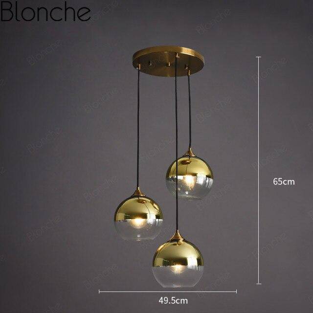 pendant light LED design with smoked glass ball Loft