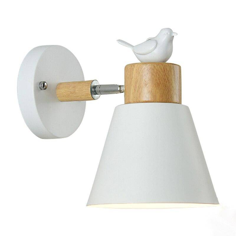 wall lamp modern LED wall light with lampshade metal Bird style