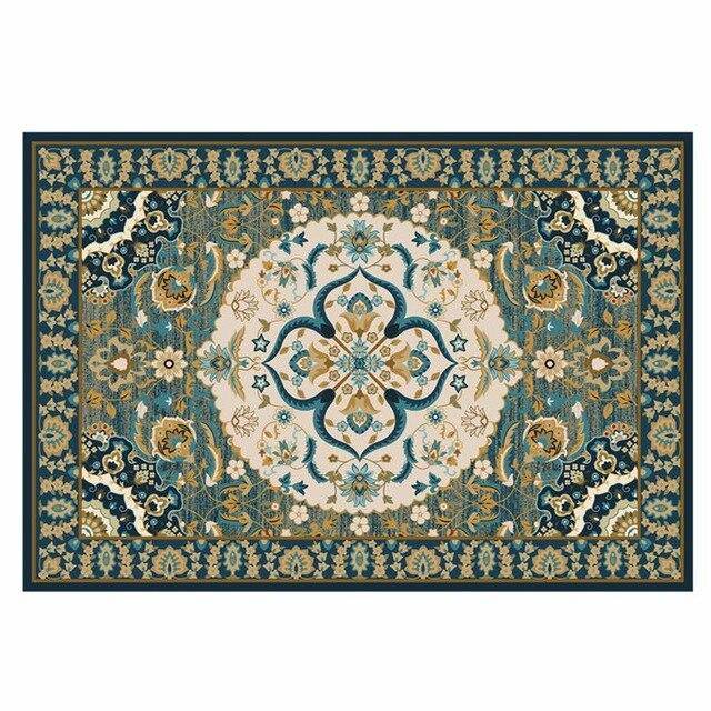 Green rectangle Persian rug in dirouz style H