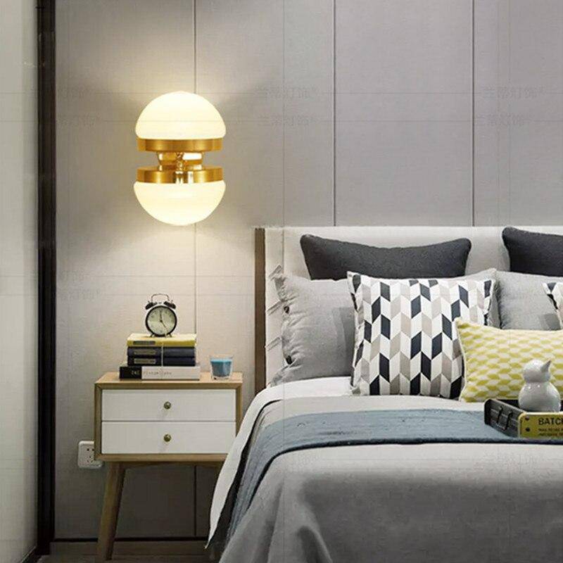 wall lamp Gold LED wall lamp with Creative design half-sphere