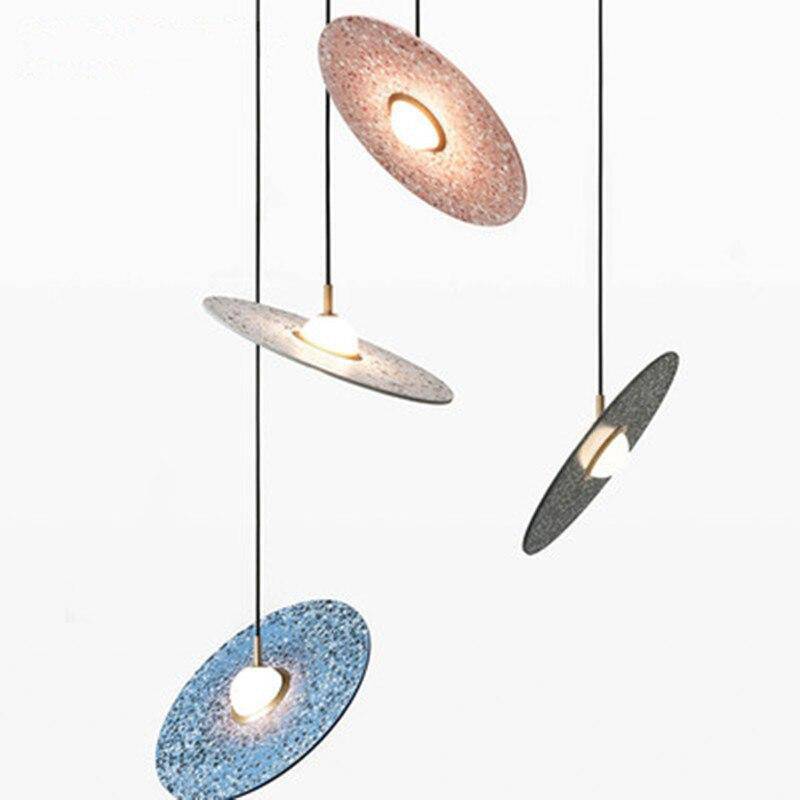 pendant light terrazzo-style disc design Satellite