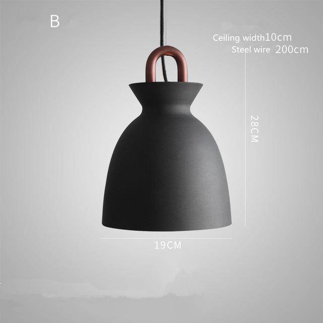 pendant light modern industrial metal design in various shapes