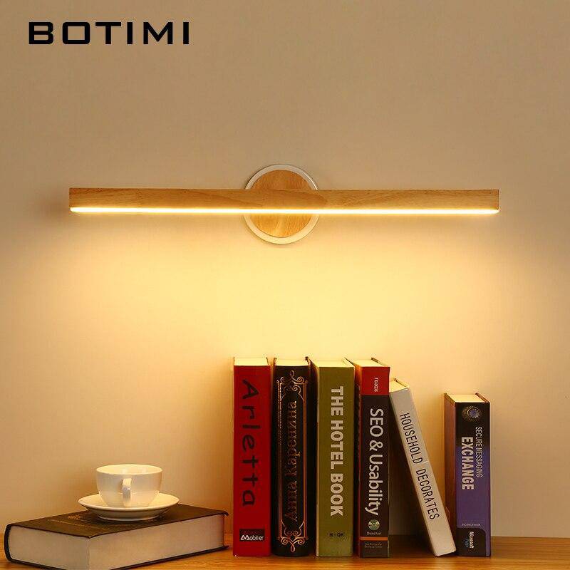 wall lamp modern LED wood mirror extension Sconce style