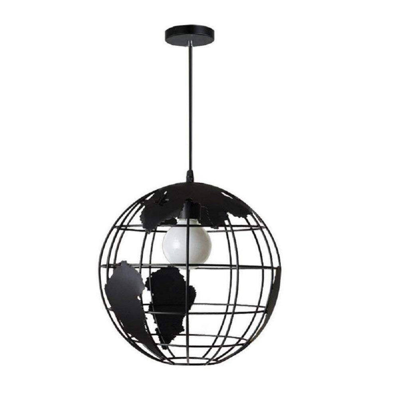 pendant light LED design in the shape of an industrial globe Terra style