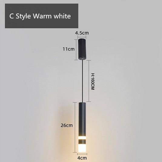 Suspension design LED cylindrique en acier Mosko