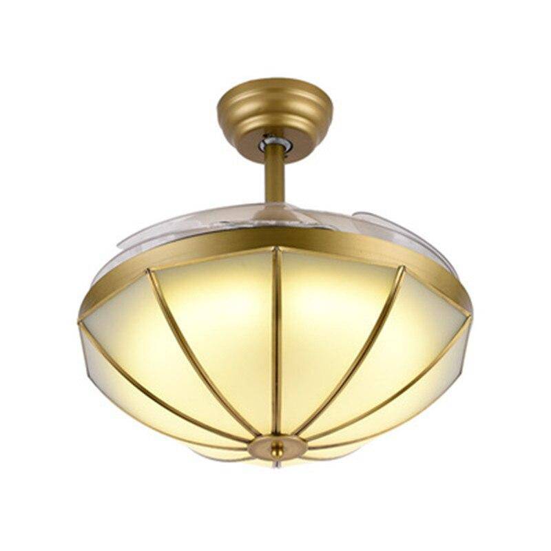 pendant light LED backlight in gold metal and lampshade Copper