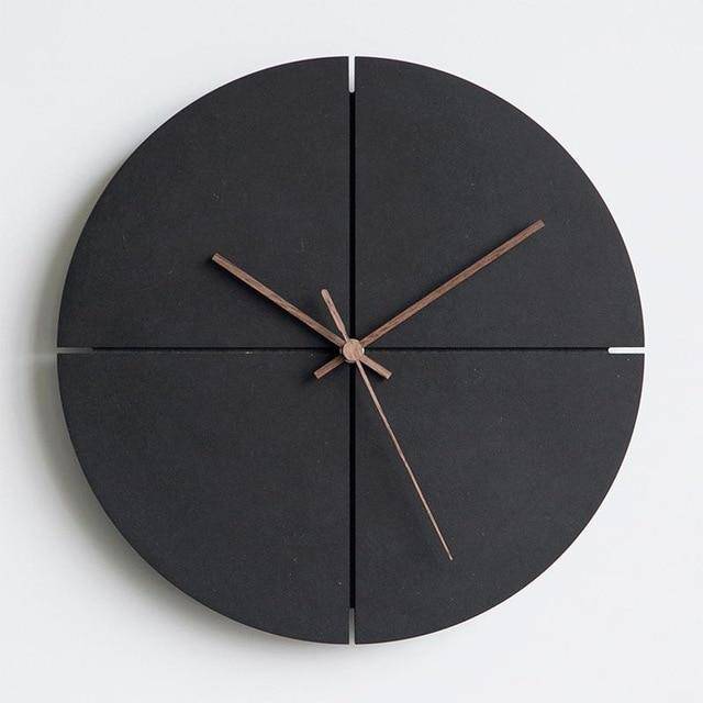 Design wall clock round black 30cm House