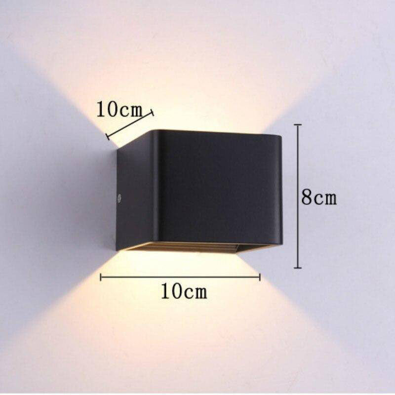 wall lamp modern LED wall with coloured metal cube