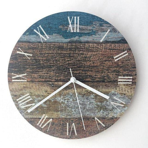 Reloj de pared de madera de color escandinavo 28cm Horas