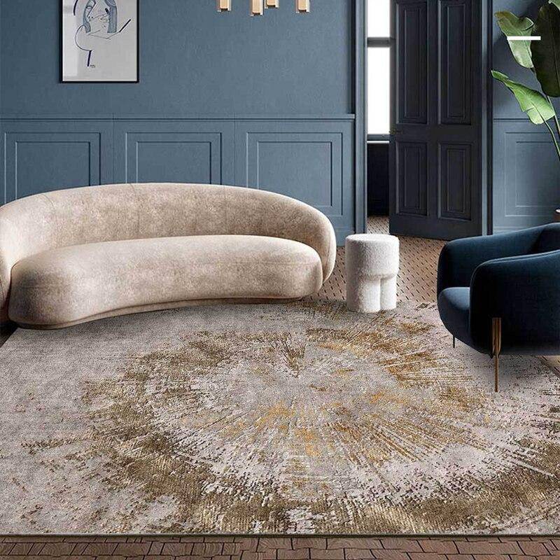 Vintage gold and grey tornado rug