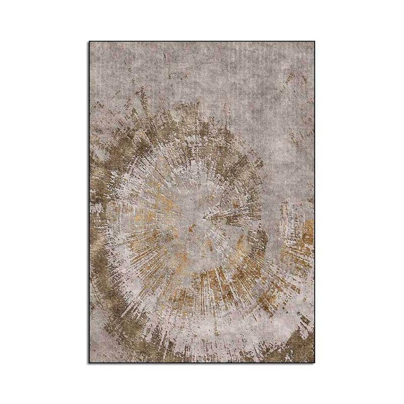 Vintage gold and grey tornado rug