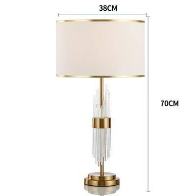 LED design table lamp with gold stem and lampshade white Luxury