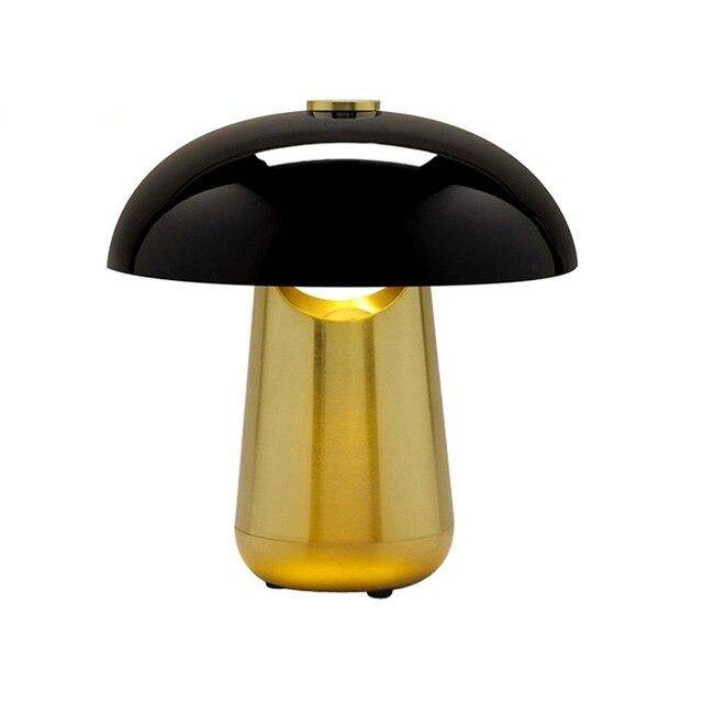 Metal LED table lamp mushroom style