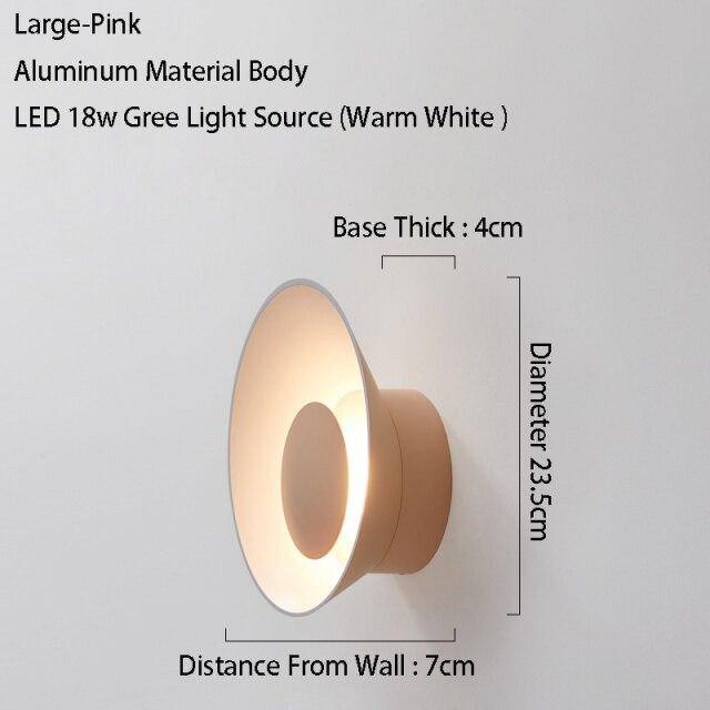 wall lamp LED wall design with coloured metal cup Loft