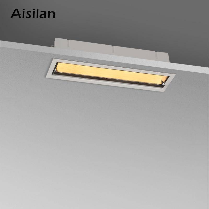 Spot rectangle à LED en métal style moderne Loft
