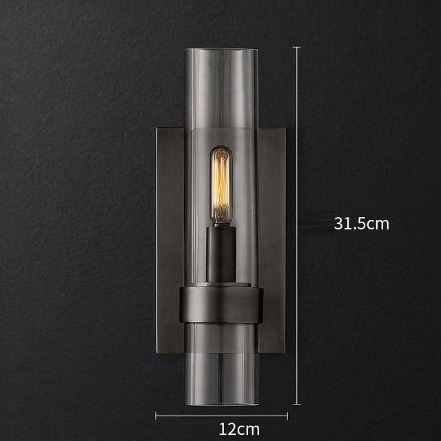 Lámpara de pared design LED con cilindro de cristal Lujo