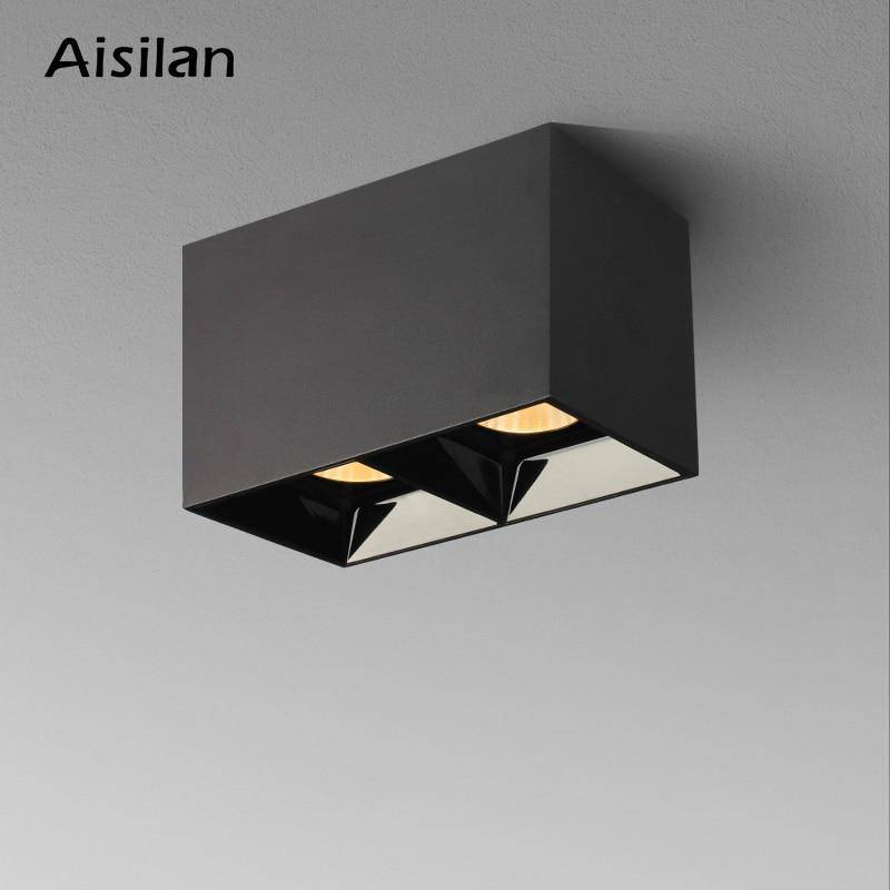 Spotlight modern square LED geometric design Loft