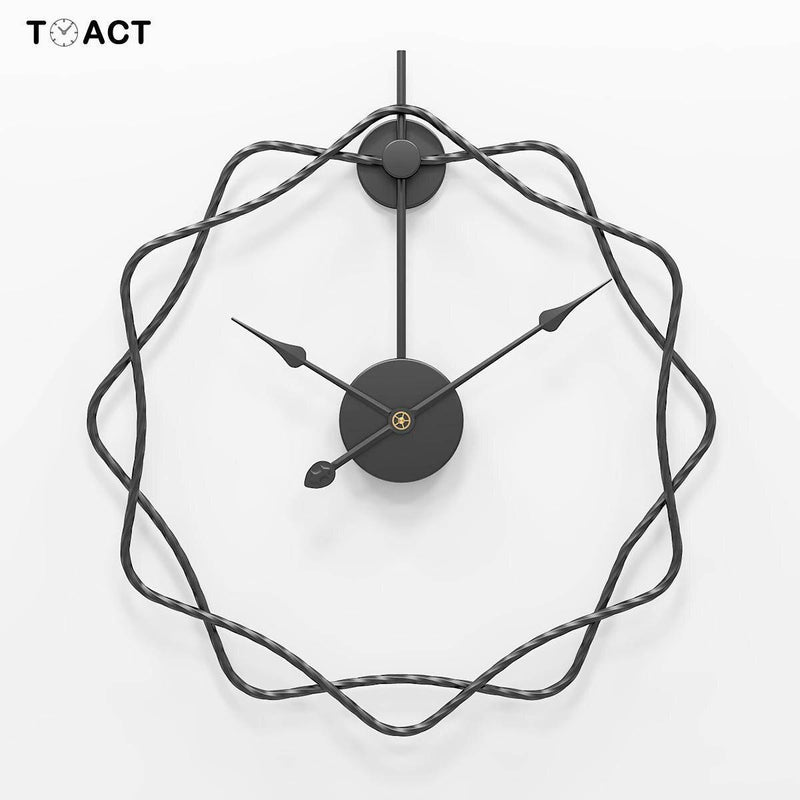 Design wall clock with offset stars in metal 50cm Decor