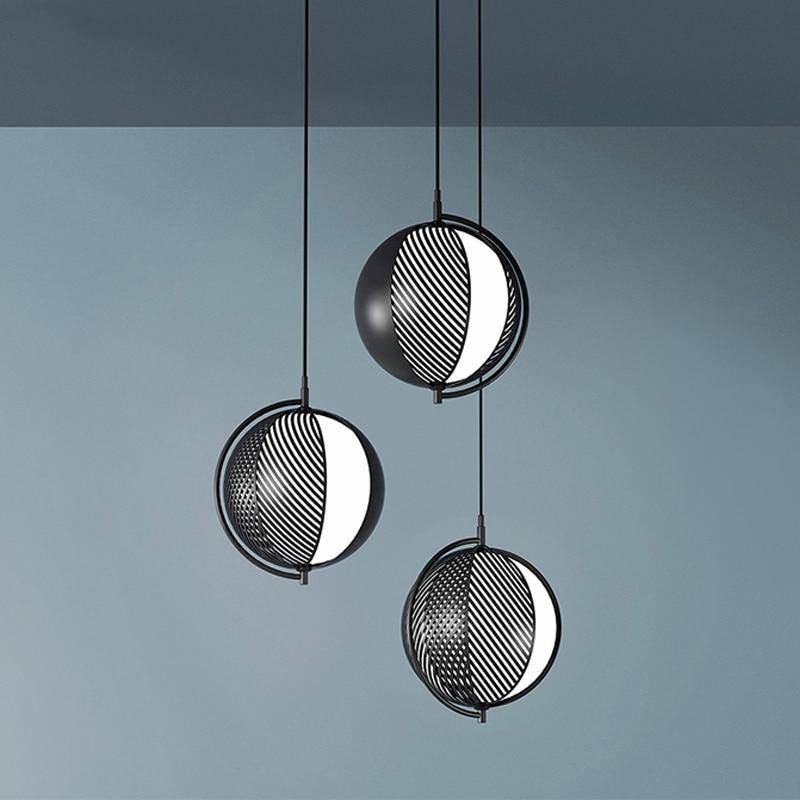 Floor lamp LED tripod design and black iron ball Swedish