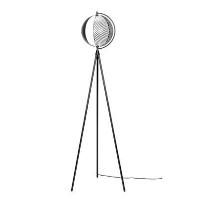 Lámpara de pie design LED trípode y bola en hierro sueco negro
