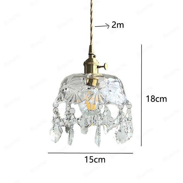 Retro style LED crystal glass chandelier