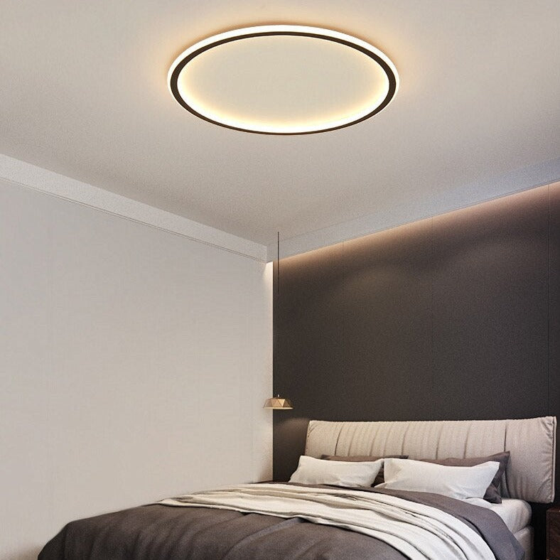 Plafonnier moderne LED en forme d'anneau métallique Marisol