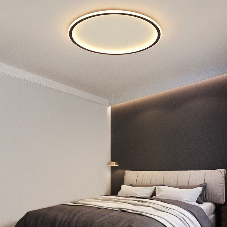 Marisol modern LED ceiling light in the shape of a metal ring