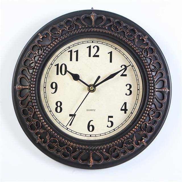 Reloj de metal vintage 25cm Antiguo