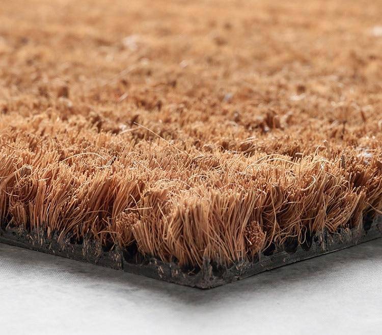 Rectangular natural fibre mat, brown