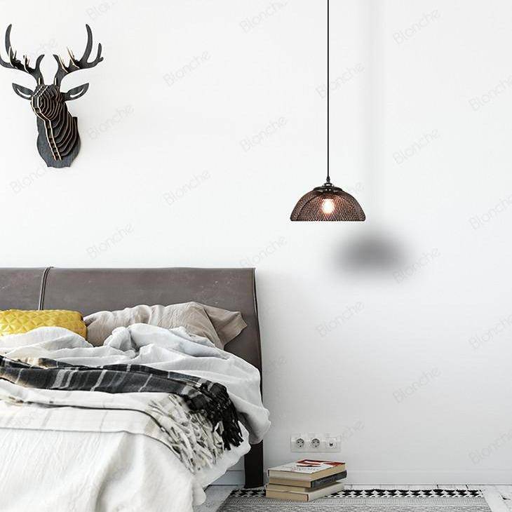 Lámpara de suspensión retroiluminación LED metálica de estilo industrial Hang