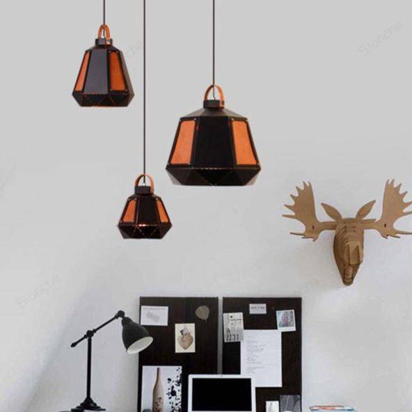 pendant light Geometric Smoked Metal LED Light