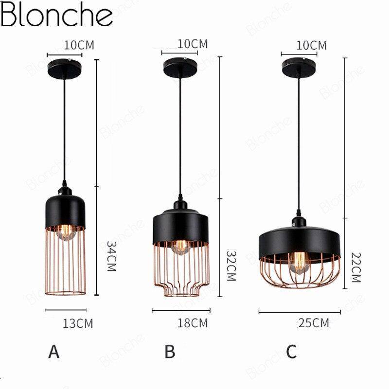 pendant light LED backlight with America metal cage