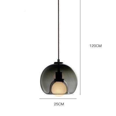 Lámpara de suspensión design Luces LED de cristal ahumado