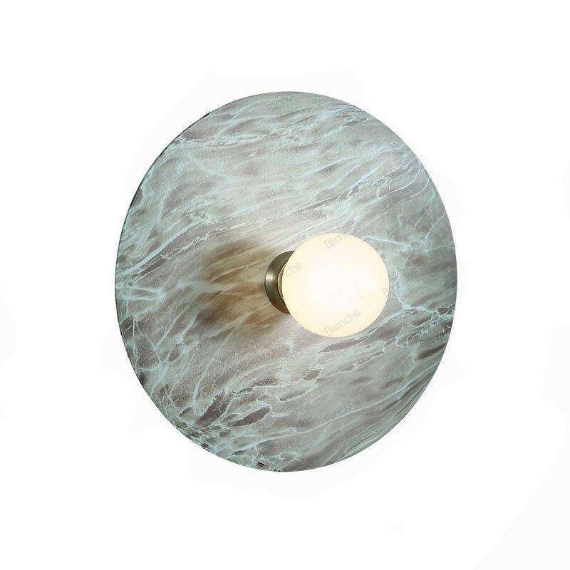 Lámpara de pared design LED con disco metálico de color nórdico