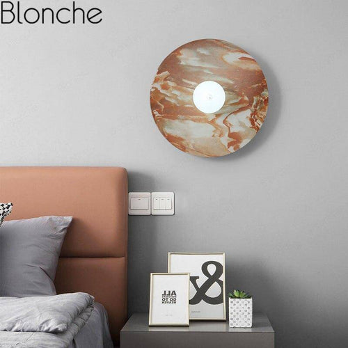 wall lamp LED design wall lamp with Nordic coloured metal disc