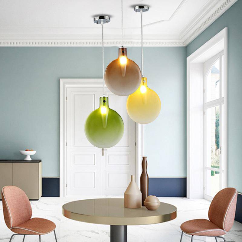 pendant light Modern LED colored glass Paddle