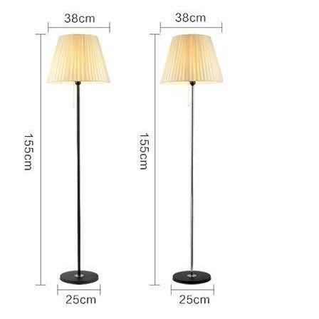 Floor lamp metal LED with lampshade retro style