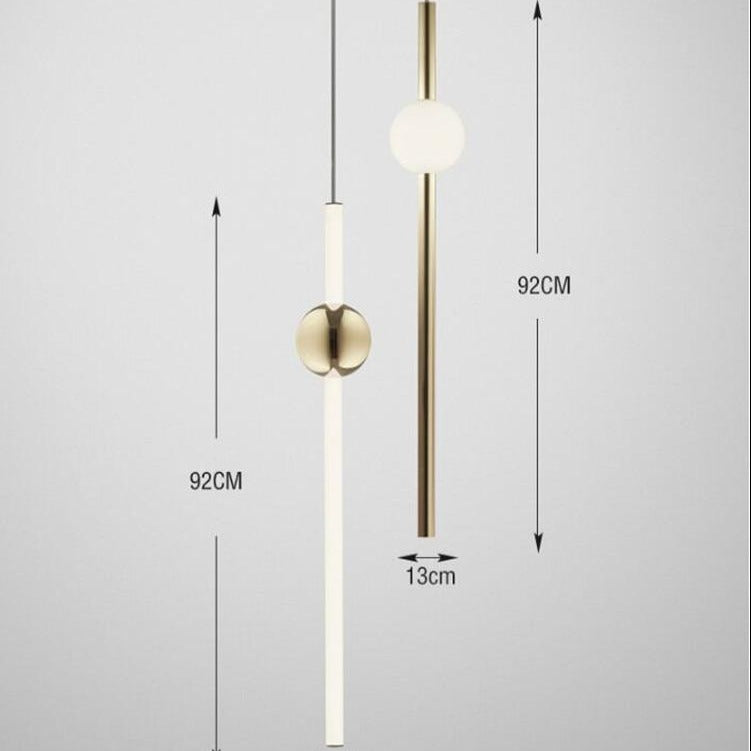 Araña design en tubos de oro con LEDs Orion