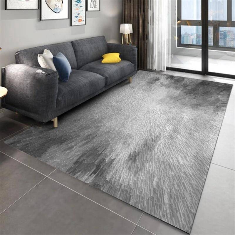 Alfombra rectangular en modernos tonos de gris Polvo