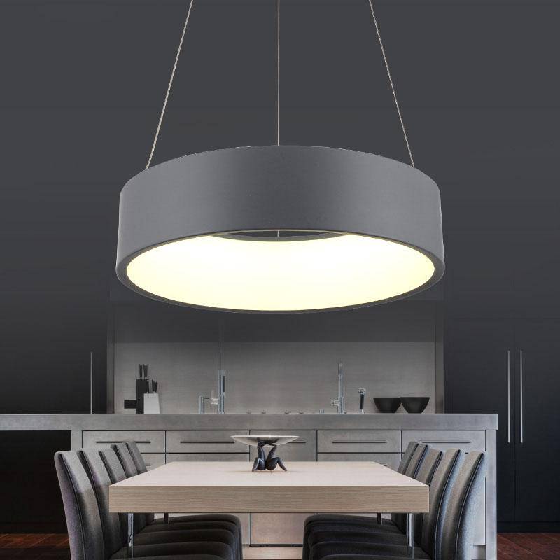 pendant light Minimalism modern circle LED design (gray or white)