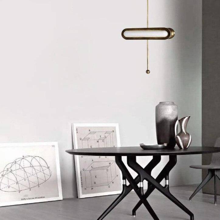 pendant light round metal LED design in Shining style