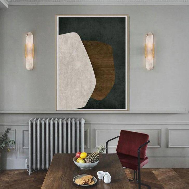 wall lamp LED wall design in rounded marble, Shining style